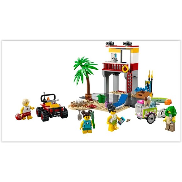 NIB LEGO® City Beach Lifeguard Station ATV 60328 includes Road Plate RETIRED - Picture 2 of 6